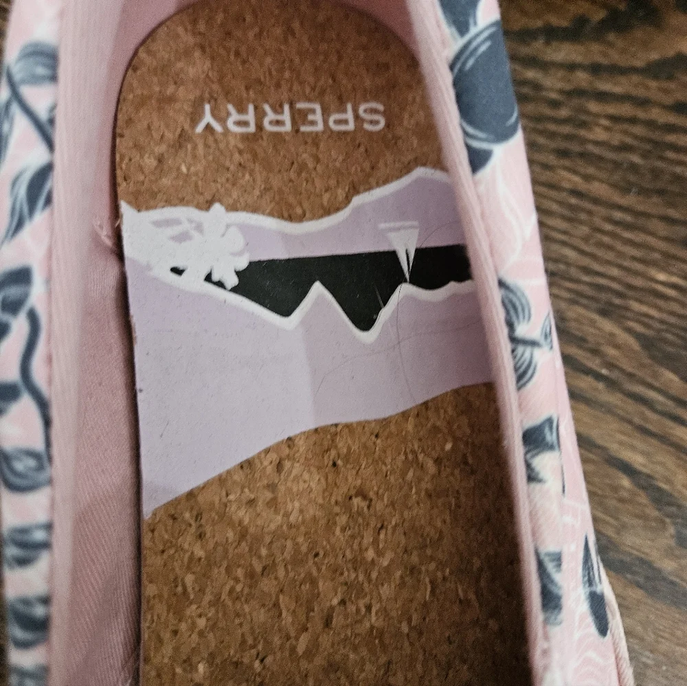 Sperry Women's Size 12 Top Sider Pink Canvas Low Top Slip On Sneakers. (5) - Picture 5 of 7